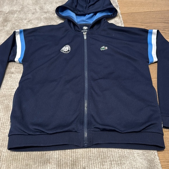 Lacoste Roland Garros Boys Zippered Hoodie Fleece Sweater - Picture 3 of 8